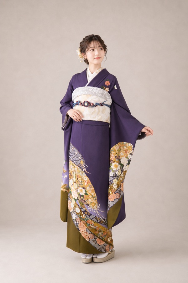 紫の振袖