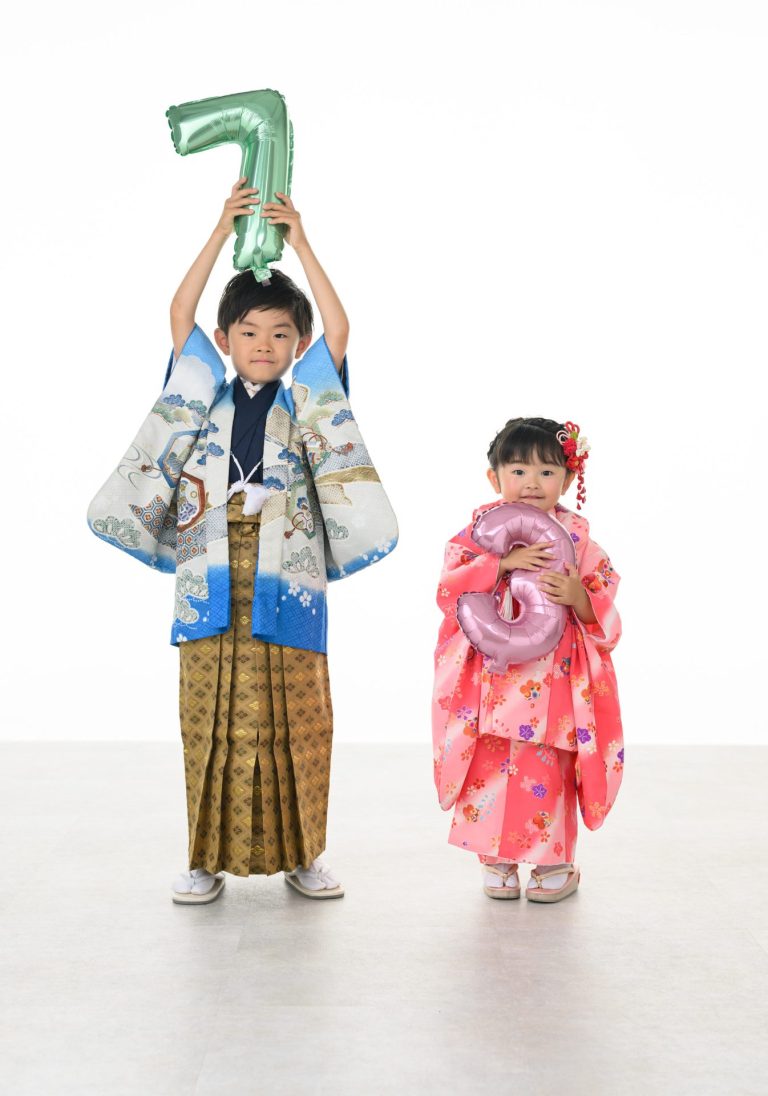 ３歳の七五三　７歳のお兄ちゃんと一緒に