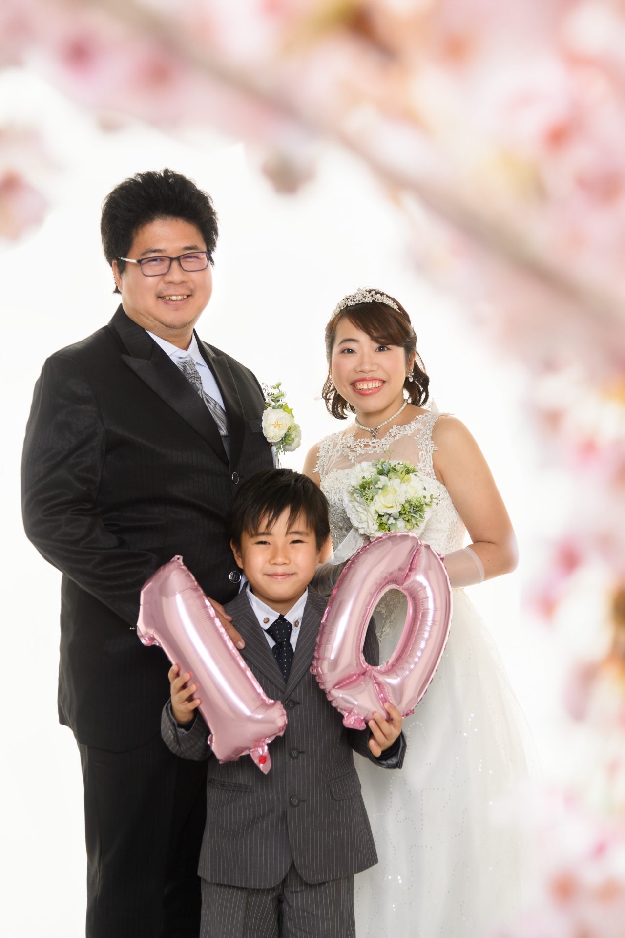 結婚１０周年を記念に息子さんを交えたウェデイングフォト