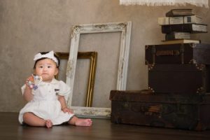 比企郡嵐山町からお越しハーフバースデイのRちゃん