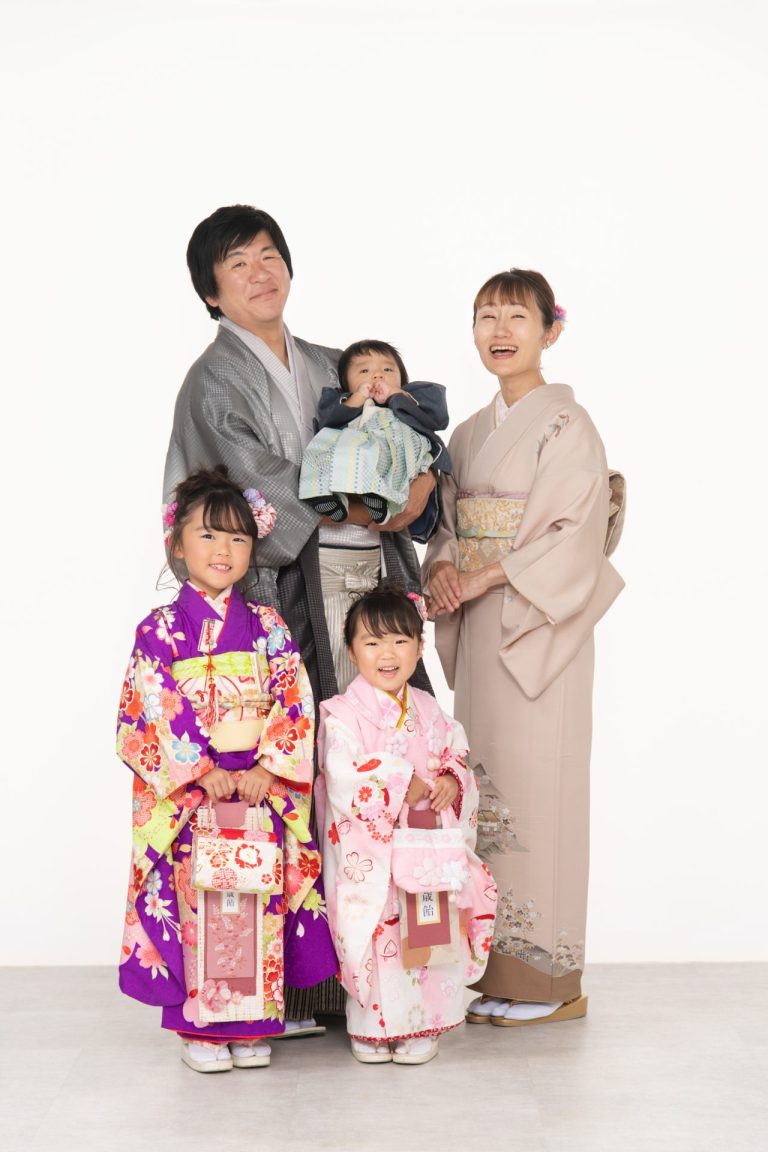 ７歳３歳の七五三 家族写真