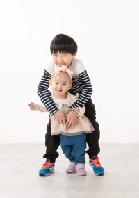 仲良しな兄妹ショット