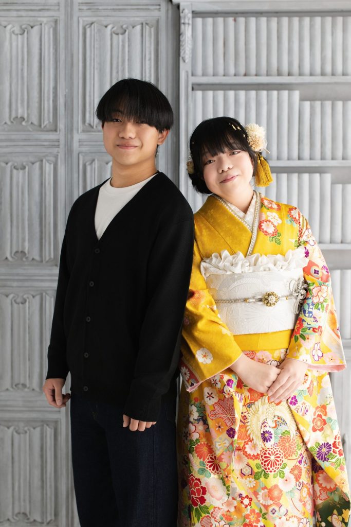 姉弟のショット