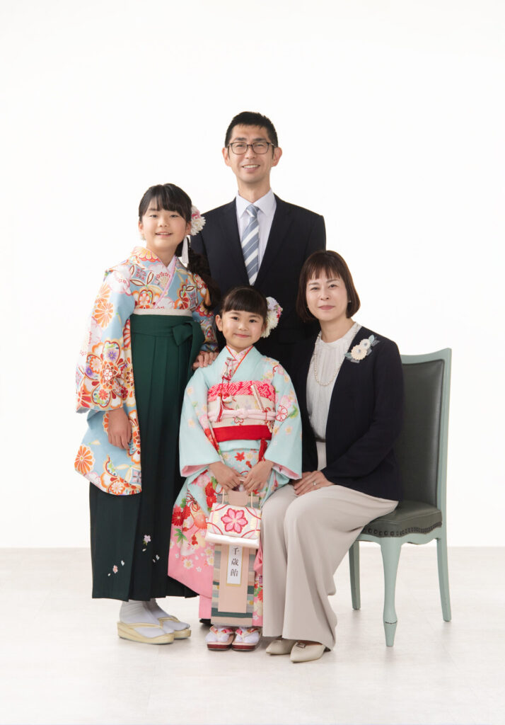 七五三の家族写真